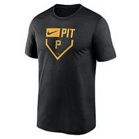 Men's Nike Black Pittsburgh Pirates Home Plate Icon Legend Performance T-Shirt