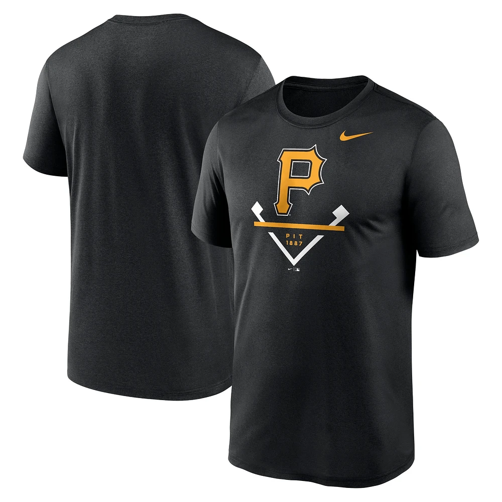 T-shirt Nike Performance Icon Legend des Pirates de Pittsburgh pour homme, noir