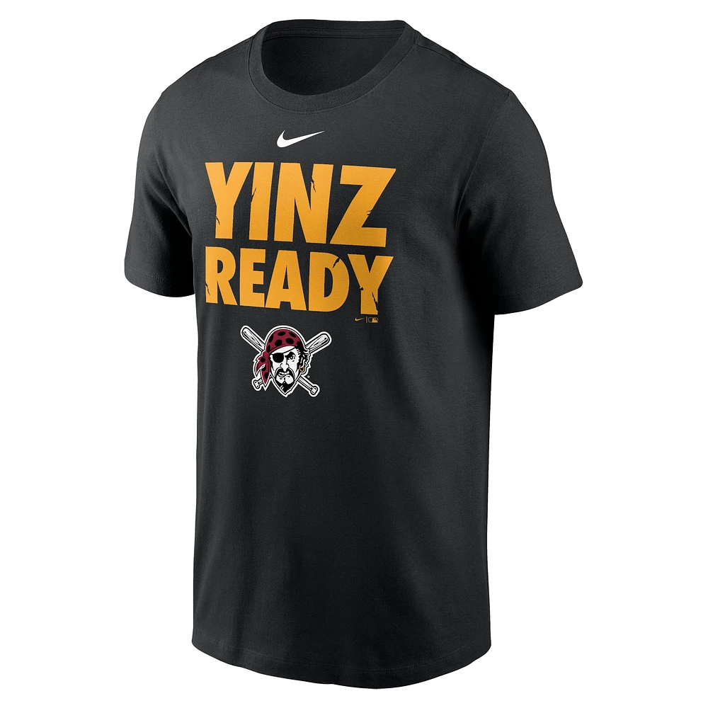 T-shirt Nike noir pour homme des Pirates de Pittsburgh, ville natale locale