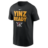 T-shirt Nike noir pour homme des Pirates de Pittsburgh, ville natale locale