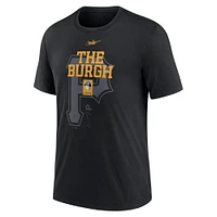 Men's Nike  Black Pittsburgh Pirates Rewind Retro Tri-Blend T-Shirt