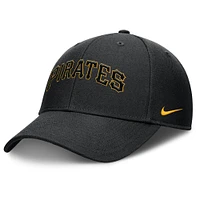 Casquette ajustable Nike noire Pittsburgh Pirates Rise Gaberdine pour homme