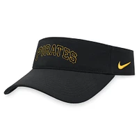 Visière ajustable Nike Pittsburgh Pirates Wordmark Performance pour homme, noire