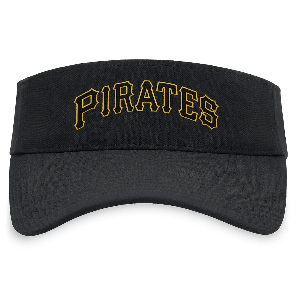 Visière ajustable Nike Pittsburgh Pirates Wordmark Performance pour homme, noire