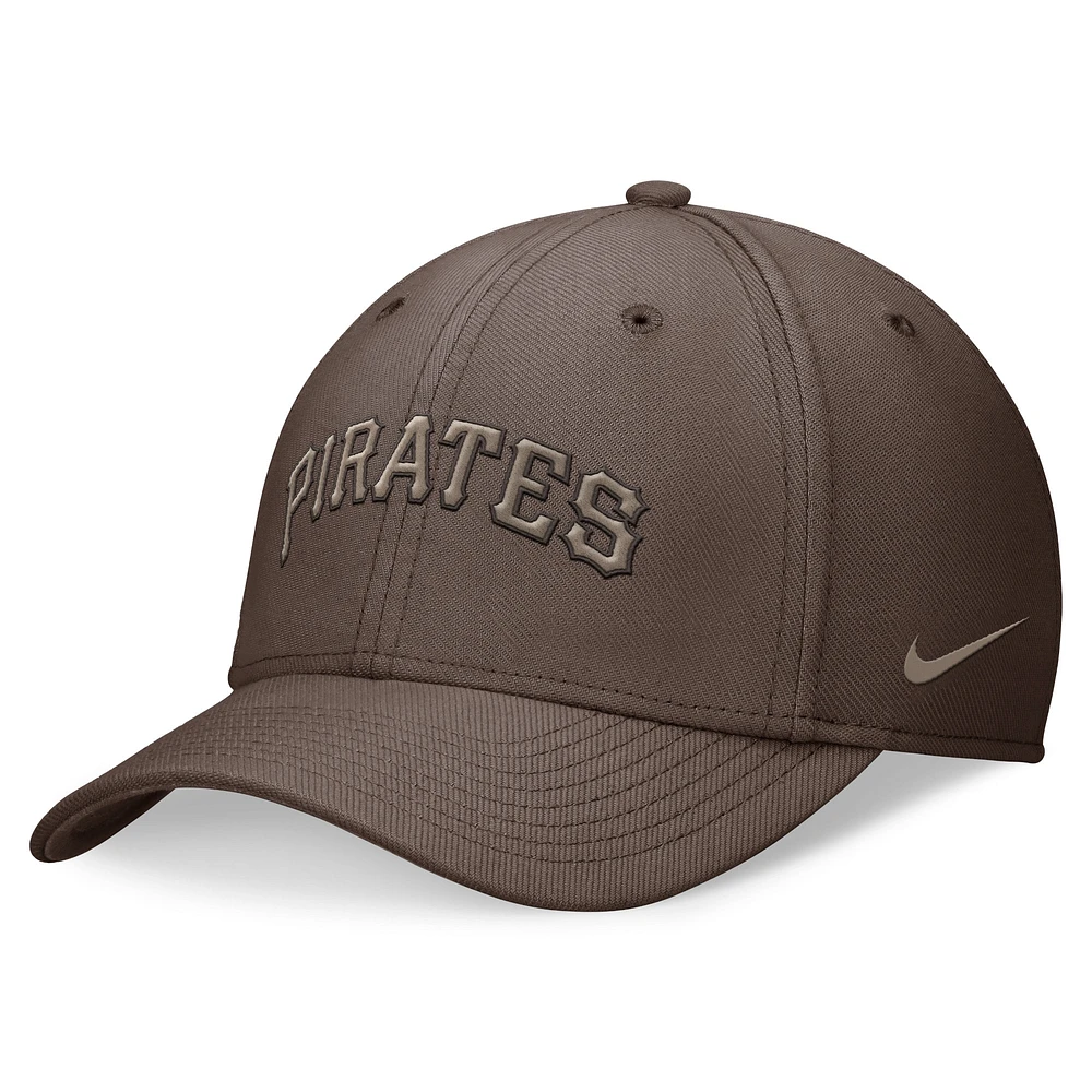 Men's Nike Brown Pittsburgh Pirates Statement Ironstone Performance SwooshFlex Hat