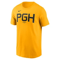 Men's Nike Bryan Reynolds Gold Pittsburgh Pirates Fuse City Connect Name & Number T-Shirt