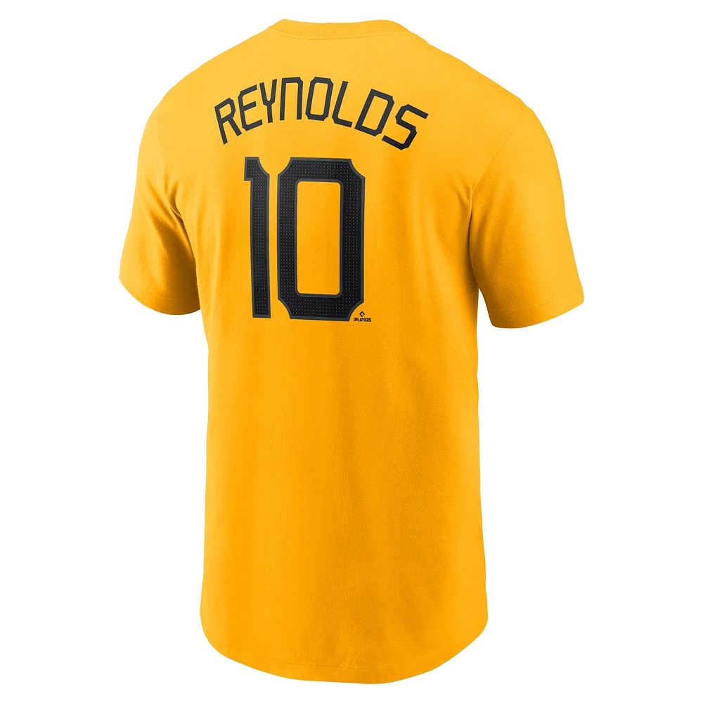 Men's Nike Bryan Reynolds Gold Pittsburgh Pirates Fuse City Connect Name & Number T-Shirt