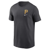 T-shirt Nike Charcoal Pittsburgh Pirates Logo Sketch Bar pour homme