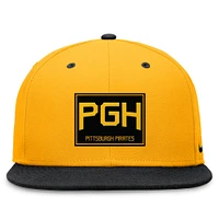 Casquette ajustée Nike Or/Noir Pittsburgh Pirates City Connect True pour homme