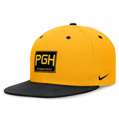 Casquette ajustée Nike Or/Noir Pittsburgh Pirates City Connect True pour homme