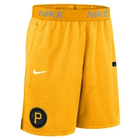 Short en tricot Nike Gold Pittsburgh Pirates Authentic Collection City Connect Performance pour homme