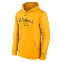 Men's Nike Gold Pittsburgh Pirates Authentic Collection City Connect Practice Performance Pullover Hoodie