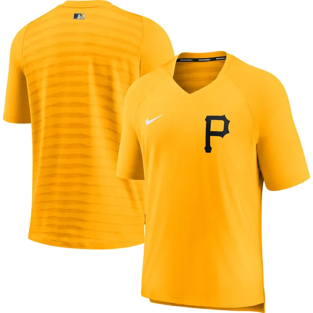 Men's Nike Gold Pittsburgh Pirates Authentic Collection Velocity Performance Practice T-Shirt