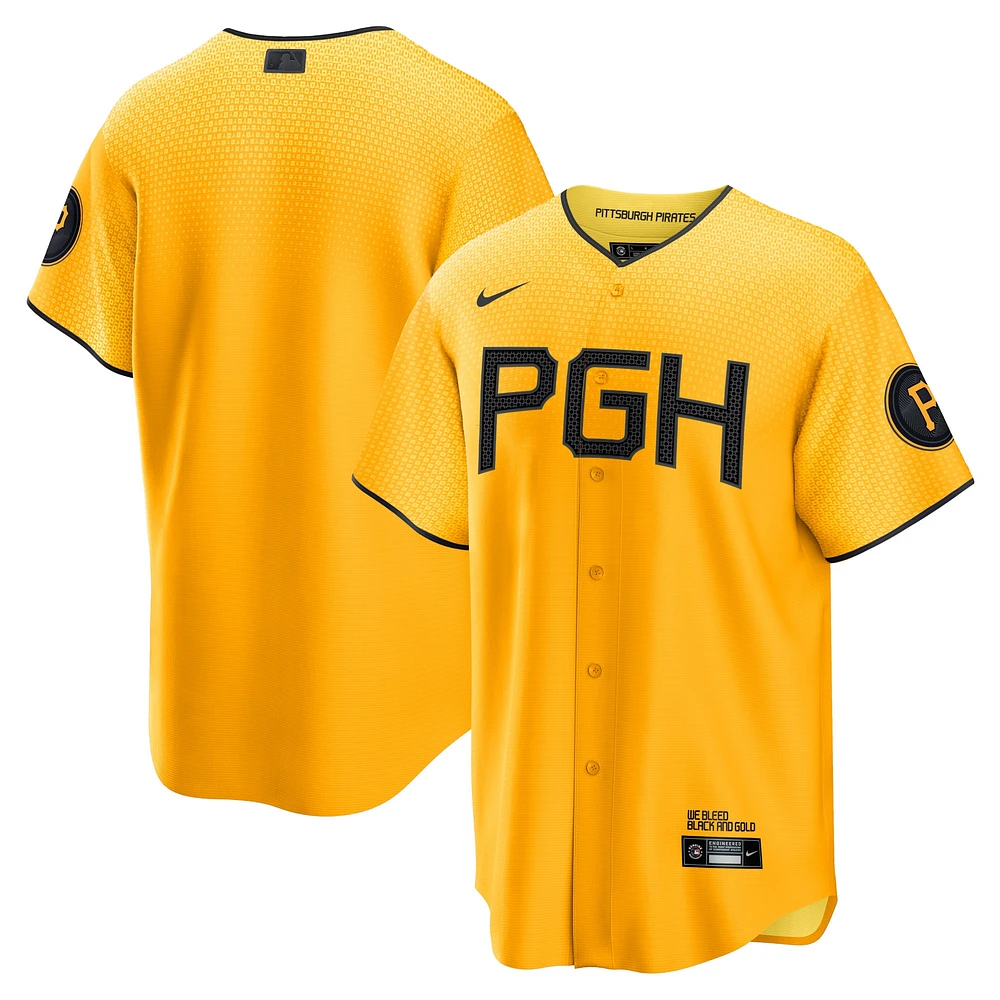 Men's Nike  Gold Pittsburgh Pirates City Connect Replica Jersey