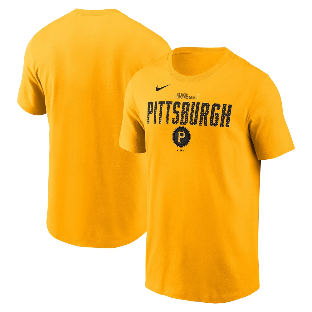 T-shirt Nike doré Pittsburgh Pirates City Connect pour homme