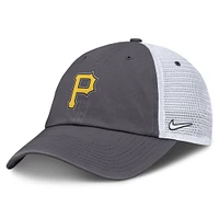 Casquette de camionneur ajustable Nike grise pour homme des Pirates de Pittsburgh