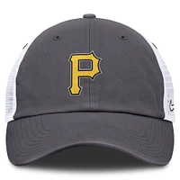 Casquette de camionneur ajustable Nike grise pour homme des Pirates de Pittsburgh