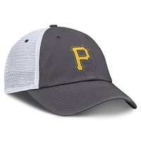 Casquette de camionneur ajustable Nike grise pour homme des Pirates de Pittsburgh