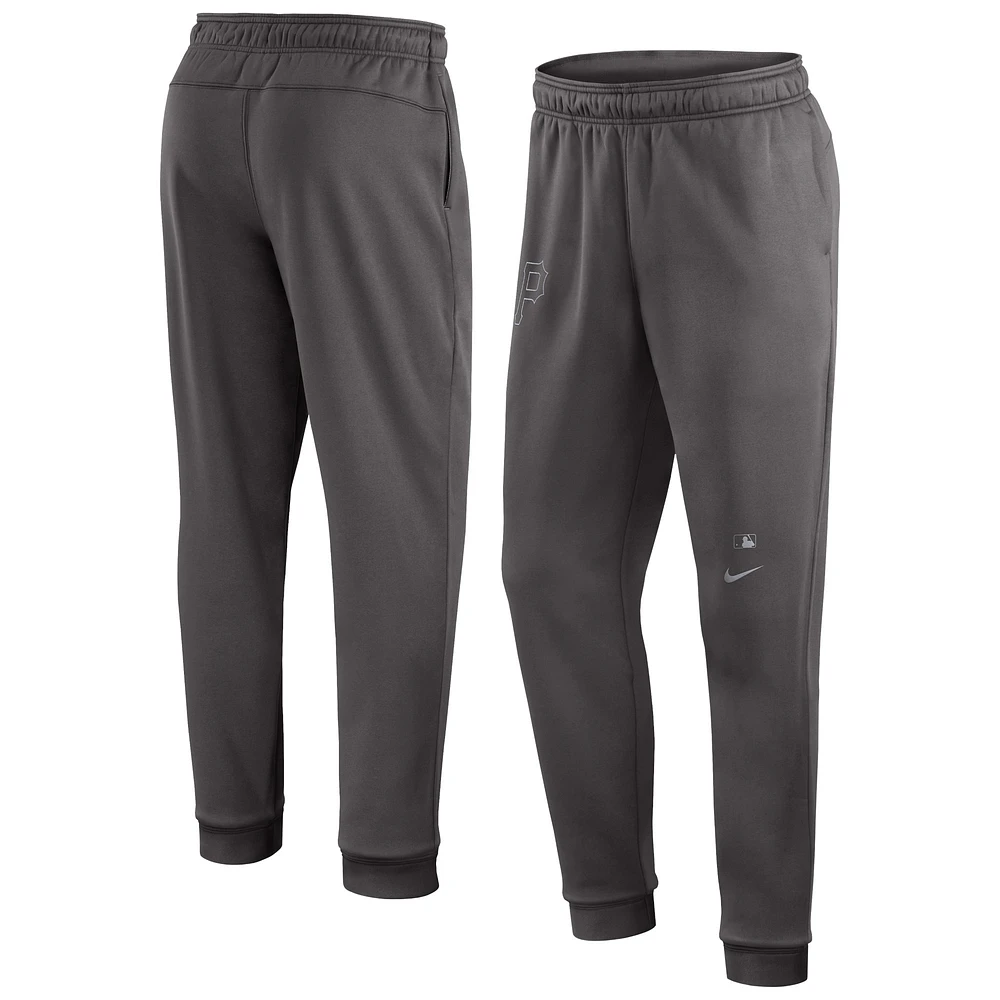 Pantalon de performance pour joueur voyage la collection authentique des Pirates Pittsburgh Nike gris hommes