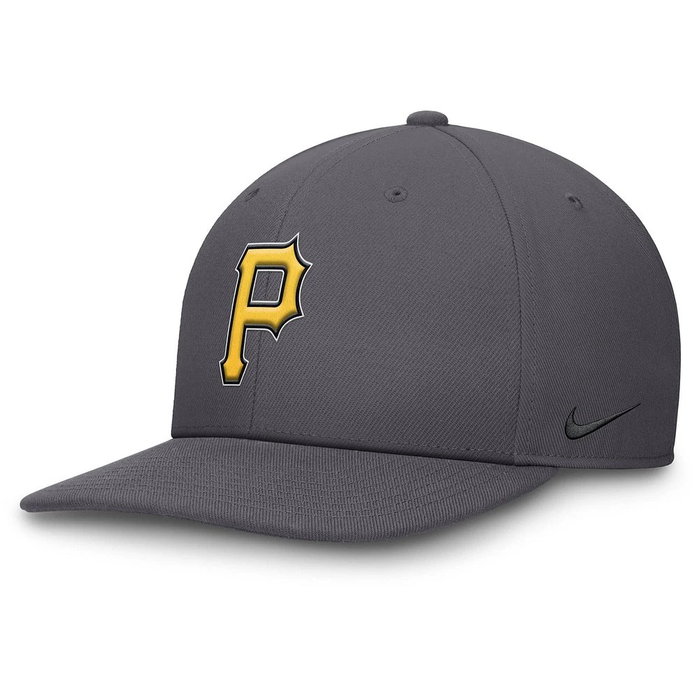 Casquette Snapback Pro Performance pour homme Nike grise des Pirates de Pittsburgh