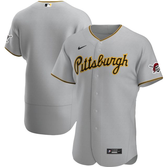 Maillot d'équipe authentique Nike Pittsburgh Pirates Road pour homme, gris