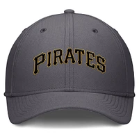 Casquette Nike Performance Flex grise pour homme avec logo Swoosh des Pirates de Pittsburgh