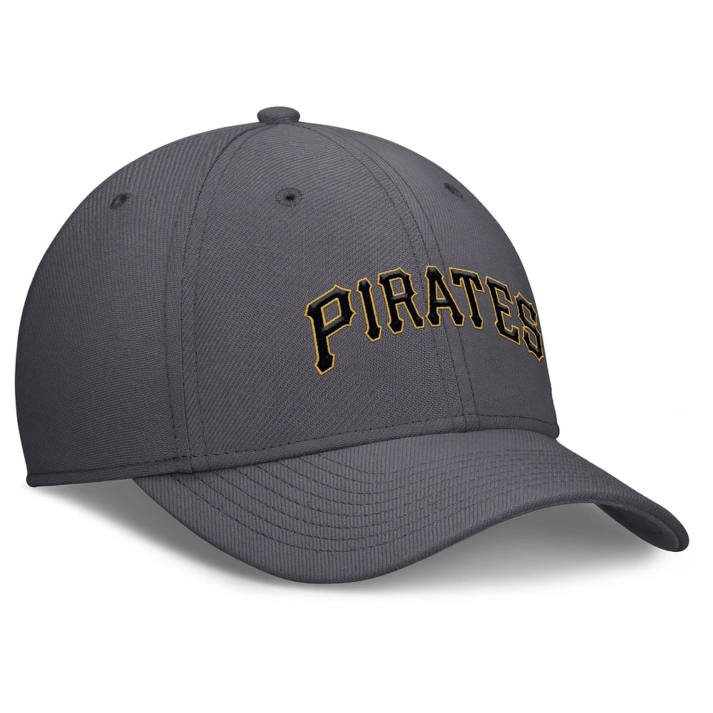 Men's Nike  Gray Pittsburgh Pirates Swoosh Performance Flex Hat