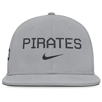 Men's Nike Gray Pittsburgh Pirates True Performance Fitted Hat