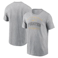 T-shirt Nike gris chiné Pittsburgh Pirates Home Team Athletic Arch pour homme