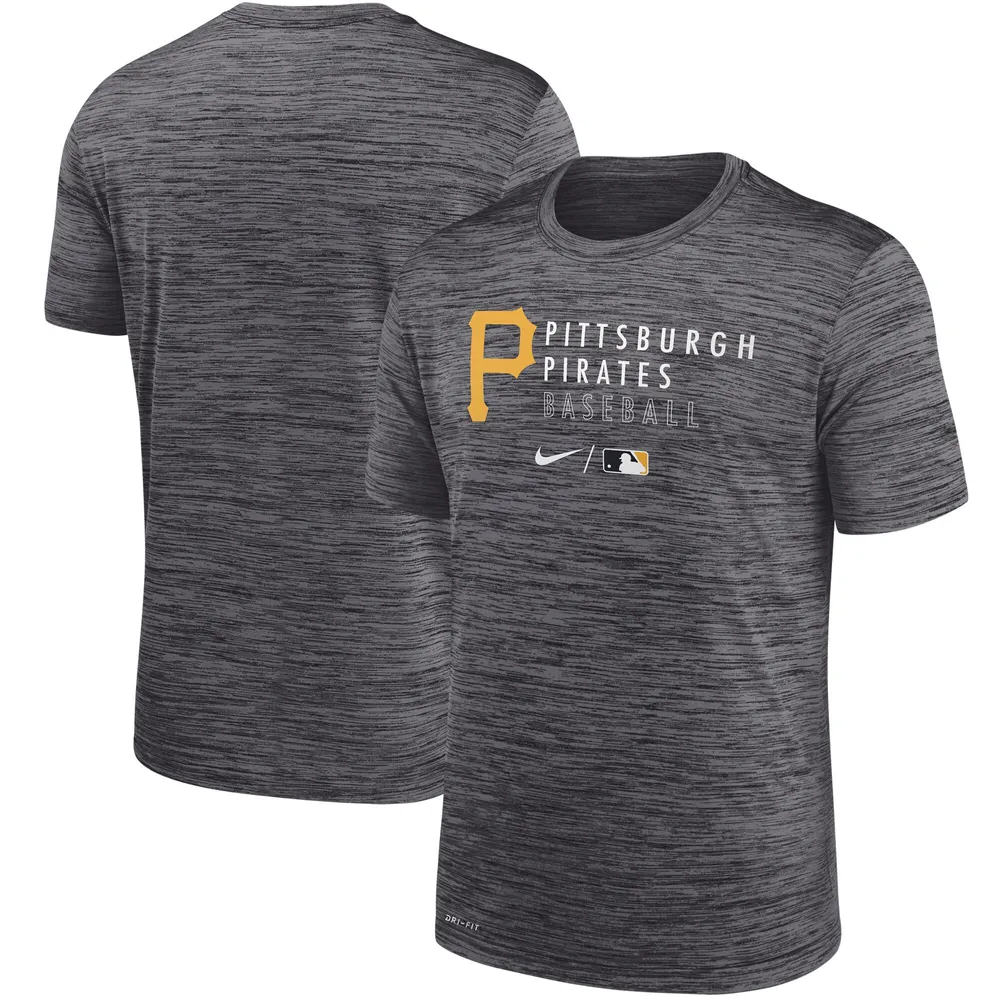 Lids Pittsburgh Pirates Nike Authentic Collection Velocity Practice  Performance T-Shirt - Heathered Black