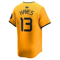 Maillot de joueur Nike Ke'Bryan Hayes doré Pittsburgh Pirates City Connect Limited pour homme