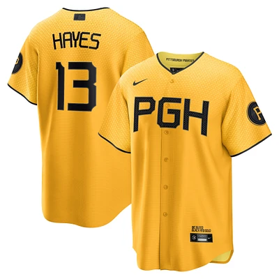 Men's Nike Ke'Bryan Hayes Gold Pittsburgh Pirates City Connect Replica Player Jersey