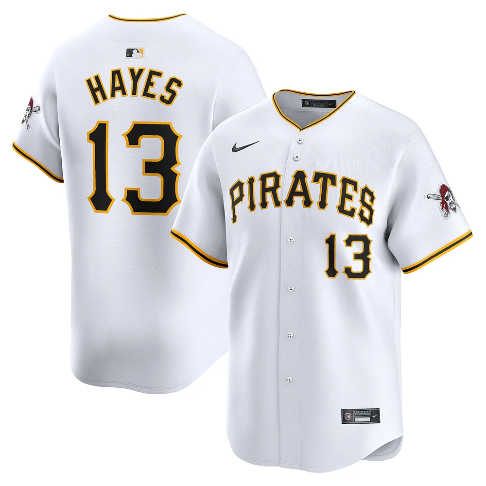 Maillot de joueur Nike Ke'Bryan Hayes blanc Pittsburgh Pirates Home Limited pour homme