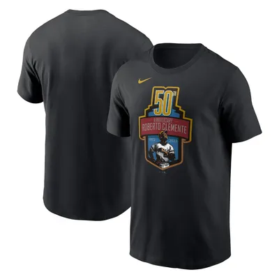 Men’s Nike Roberto Clemente Pittsburgh Pirates Cooperstown Collection Gray  Jersey