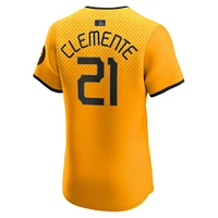 Men's Nike Roberto Clemente Gold Pittsburgh Pirates City Connect Elite Player Jersey