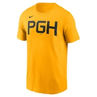 T-shirt Nike Roberto Clemente Gold Pittsburgh Pirates City Connect avec nom et numéro pour homme