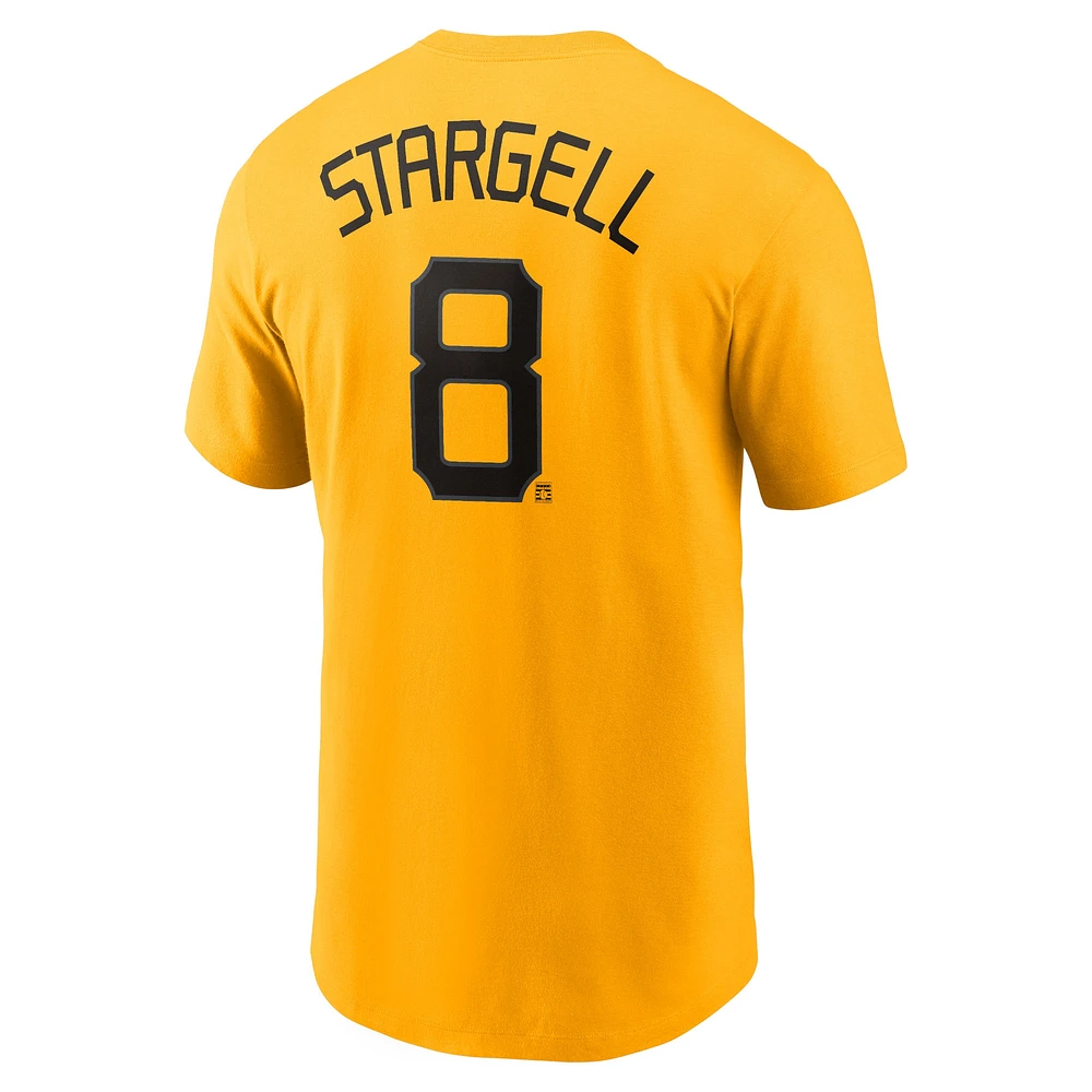 T-shirt Nike Willie Stargell Gold Pittsburgh Pirates City Connect avec nom et numéro pour homme