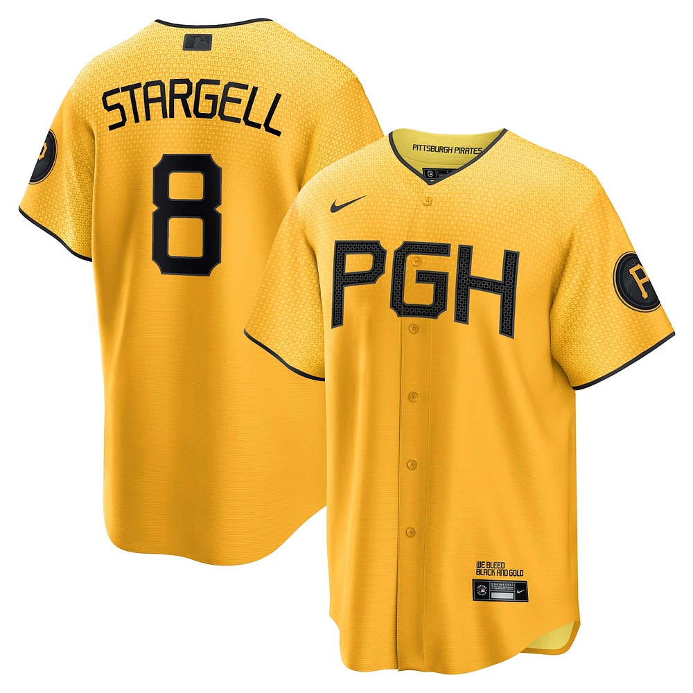 Men's Nike Willie Stargell Gold Pittsburgh Pirates City Connect Replica Player Jersey