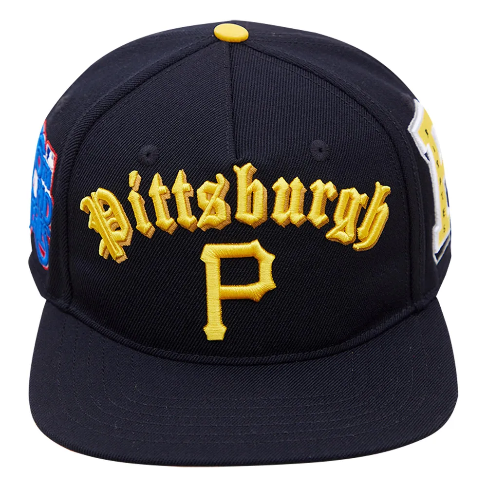 Men's Pittsburgh Pirates Pro Standard White/Black Logo Snapback Hat