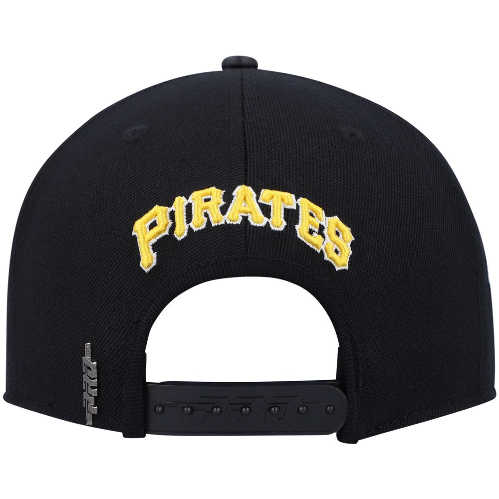 Men's Pittsburgh Pirates Pro Standard White/Black Logo Snapback Hat