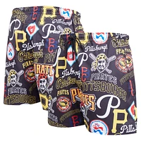 Men's Pro Standard Black Pittsburgh Pirates Toss Logo Woven Shorts