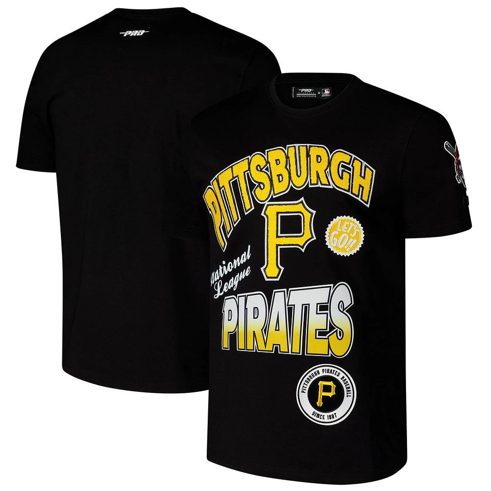 Men's Pro Standard Black Pittsburgh Pirates Turn It Up Dropped Shoulder T-Shirt