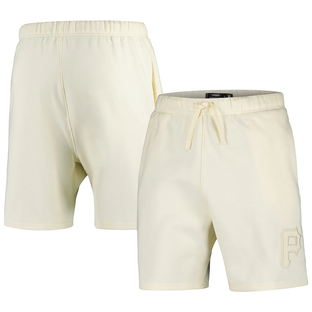 Men's Pro Standard Cream Pittsburgh Pirates Neutral Fleece Shorts