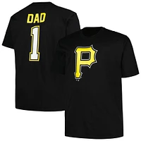 Men's Profile Black Pittsburgh Pirates Big & Tall #1 Dad T-Shirt