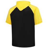 Men's Profile Black Pittsburgh Pirates Big & Tall Short Sleeve Pullover Hoodie