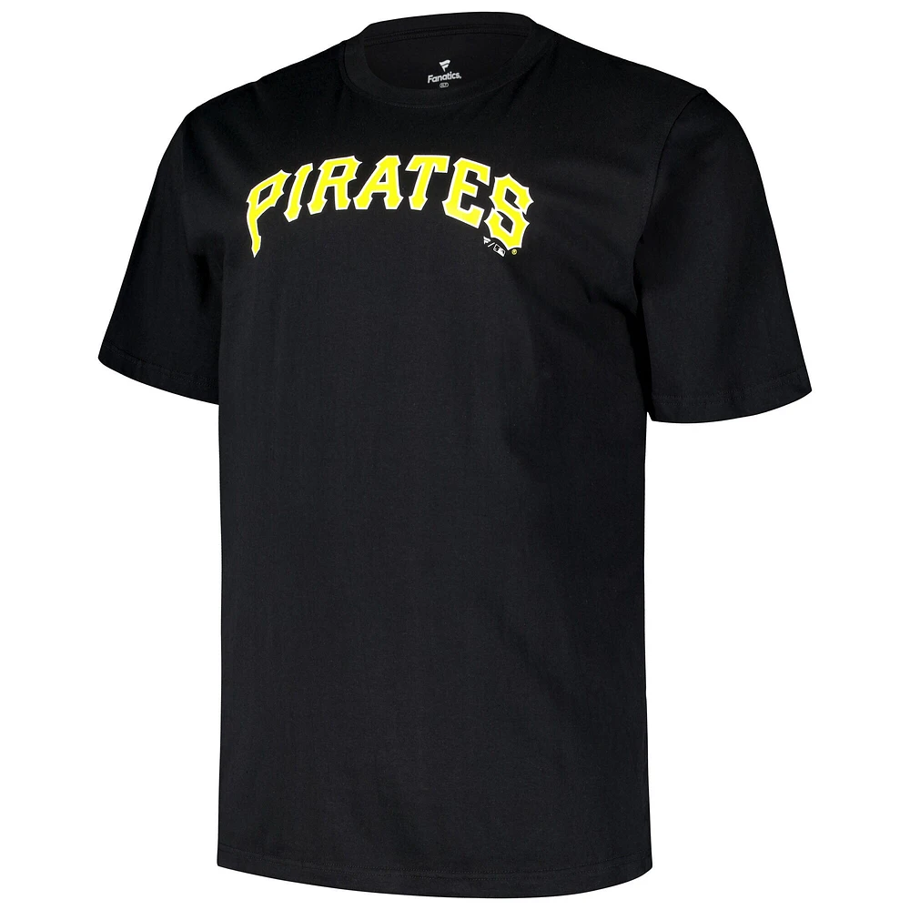 Men's Profile Paul Skenes Black Pittsburgh Pirates Big & Tall Name Number T-Shirt