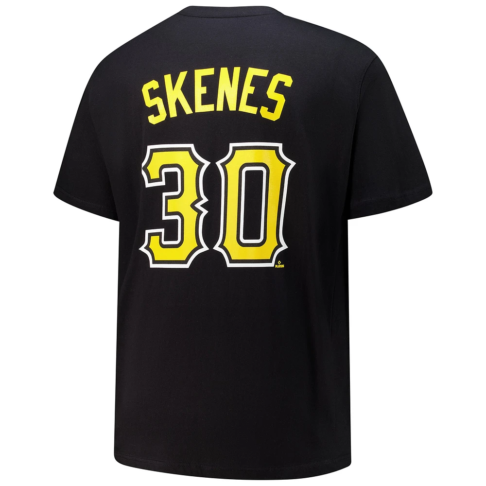 Profil homme Paul Skenes T-shirt noir Pittsburgh Pirates Big & Tall avec nom et numéro