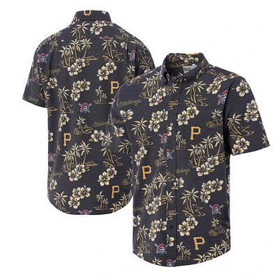 Chemise boutonnée Kekai des Pirates de Pittsburgh noire Reyn Spooner pour hommes