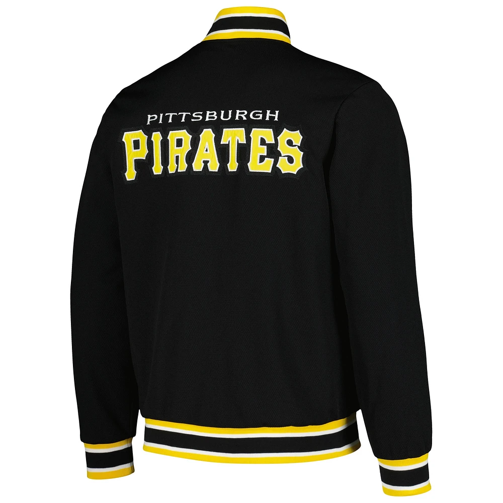 Men's Starter Black Pittsburgh Pirates Secret Weapon Full-Snap Jacket