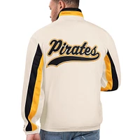 Veste de survêtement entièrement zippée Starter Cream Pittsburgh Pirates Rebound Cooperstown Collection pour hommes